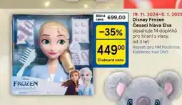Tesco Disney frozen česací hlava elsa nabídka