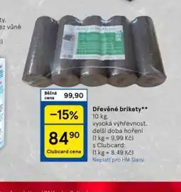 Tesco Dřevěné brikety nabídka