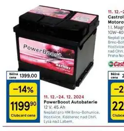 Tesco Powerboost autobaterie 45 ah nabídka