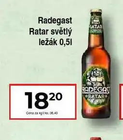 Hruška Pivo radegast ratar nabídka