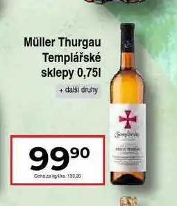 Hruška Müller thurgau tenplářské sklepy nabídka