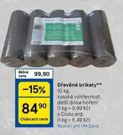 Tesco Dřevěné brikety, 10 kg nabídka
