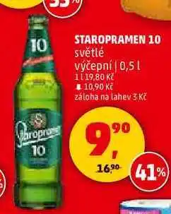 Penny Market STAROPRAMEN 10 světlé výčepní, 0,5 l nabídka