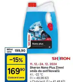 Tesco Sheron Nano Plus Zimní směs do ostřikovačů, 4 l, -22 st.C nabídka
