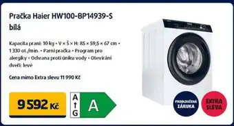 Datart Pračka Haier HW100-BP14939-S bílá nabídka