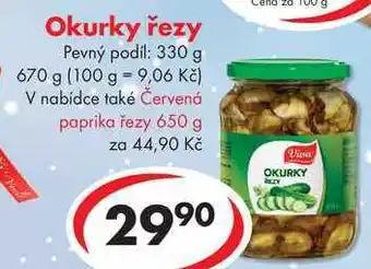 CBA Okurky řezy, 670 g nabídka