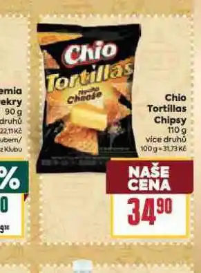 Billa Chio tortilas chipsy nabídka