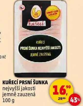 Penny Market KUŘECÍ PRSNÍ ŠUNKA nejvyšší jakosti jemně zauzená, 100 g nabídka