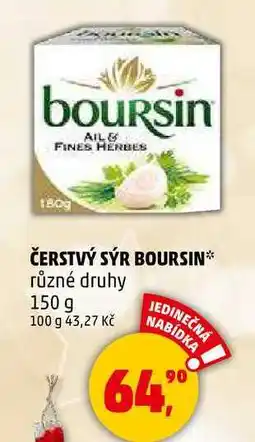 Penny Market ČERSTVÝ SÝR BOURSIN různé druhy, 150 g nabídka