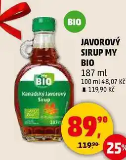 Penny Market JAVOROVÝ SIRUP MY BIO, 187 ml nabídka