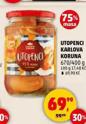 Penny Market UTOPENCI KARLOVA KORUNA, 670/400 g nabídka