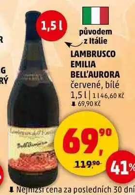 Penny Market LAMBRUSCO EMILIA BELL'AURORA červené, 1,5 l nabídka