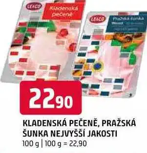 Terno Kladenská pečeně pražská šunka nejvyšší jakosti 100g nabídka