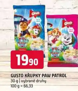 Terno Gusto křupky paw patrol 30 g vybrané druhy nabídka