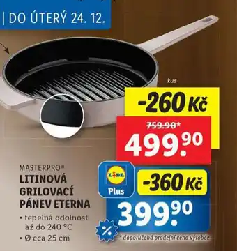 Lidl Litinová grilovací pánev eterna 25 cm nabídka