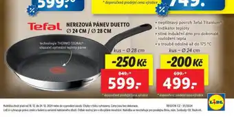 Lidl Tefal nerezová pánev 24 cm nabídka