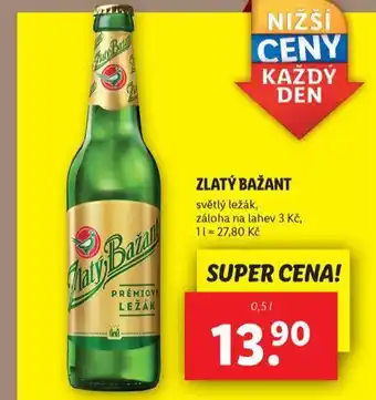 Lidl Pivo zlatý bažant nabídka