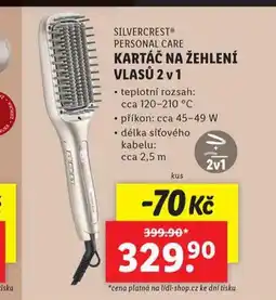 Lidl Kartáč na žehlení vlasů 2v1 nabídka