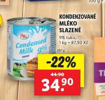 Lidl Kondenzované mléko slazené nabídka