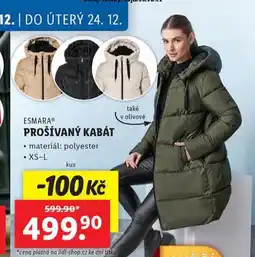 Lidl Prošívaný kabát nabídka