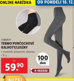 Lidl Termo punčochové kaltoty / legíny nabídka