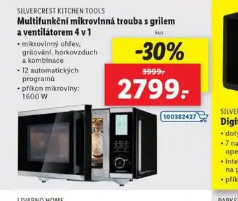 Lidl Multifunkční mikrovlnná trouba s grilem a ventilátorem 4v1 nabídka