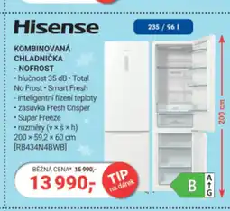 Planeo Elektro Hisense kombinovaná chladnička - nofrost nabídka