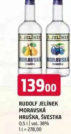 Terno R. JELÍNEK Moravská hruška švestka 38% 0,5l nabídka