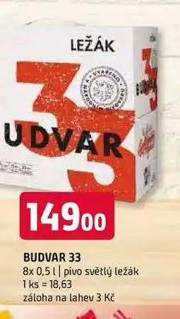 Terno Budweiser Budvar B:Original Pivo světlý ležák 8x0,5l nabídka