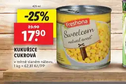 Lidl Kukuřice cukrová nabídka