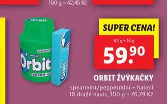 Lidl Orbit žvýkačky nabídka