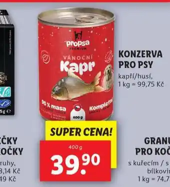 Lidl Konzerva pro psy nabídka