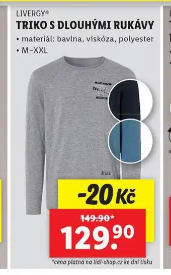 Lidl Termo triko s dlouhými rukávy nabídka