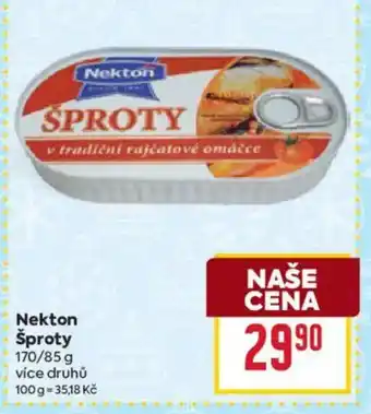 Billa Nekton Šproty nabídka