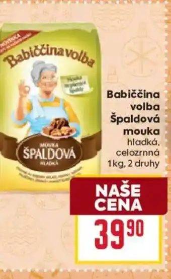 Billa Babiččina volba Špaldová mouka nabídka