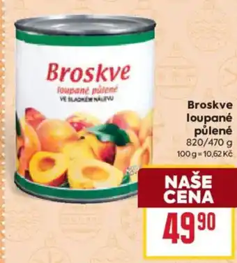 Billa Broskve loupané půlené nabídka