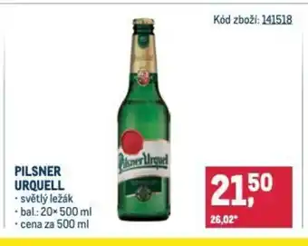 Makro PILSNER URQUELL nabídka