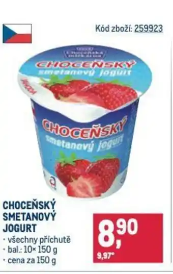 Makro Choceňský smetanový jogurt nabídka