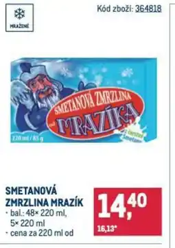 Makro Smetanova zmrzlina mrazika nabídka