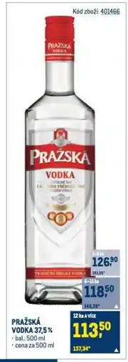 Makro PRAŽSKÁ Vodka 37,5% nabídka