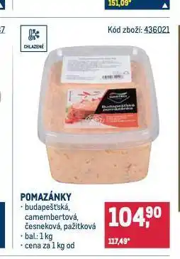 Makro Pažitková pomazánka nabídka