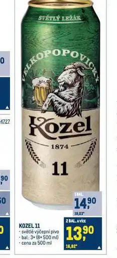 Makro Pivo velkopopovický kozel nabídka