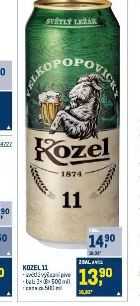 Makro Pivo velkopopovický kozel nabídka