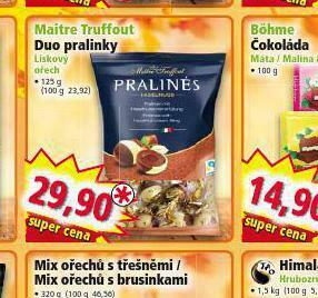 Norma Maitre truffout duo pralinky nabídka