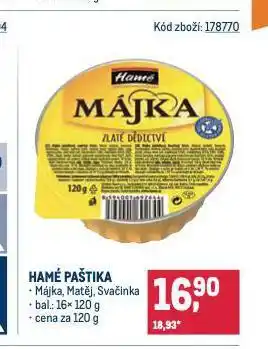 Makro Hamé paštika nabídka