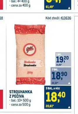 Makro Strouhanka z pečiva nabídka