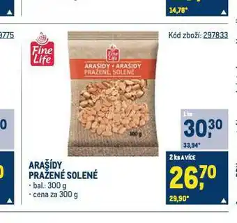 Makro Arašídy pražené solené nabídka