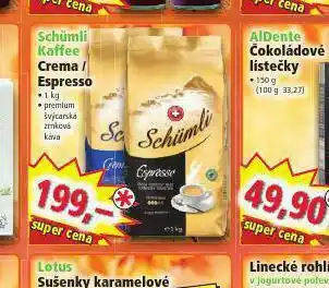 Norma Schůumli kaffee / crema espresso nabídka