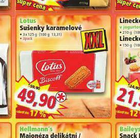 Norma Lotus sušenky karamelové nabídka