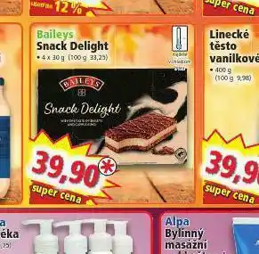 Norma Baileys snack delight nabídka